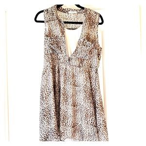 Leopard print dress {sleeveless#}